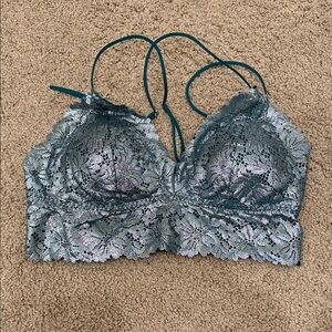 PINK Victoria's Secret Lace Bralette in Teal
